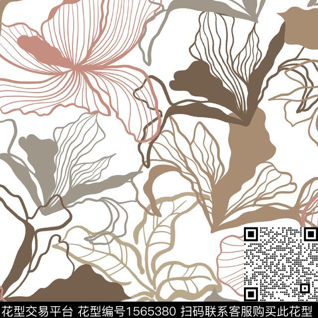 7611EEDB-9D9A-4517-953A-E7760C004B18.jpg - 1565380 - 植物 抽象花卉 简约 - 传统印花花型 － 沙发布花型设计 － 瓦栏