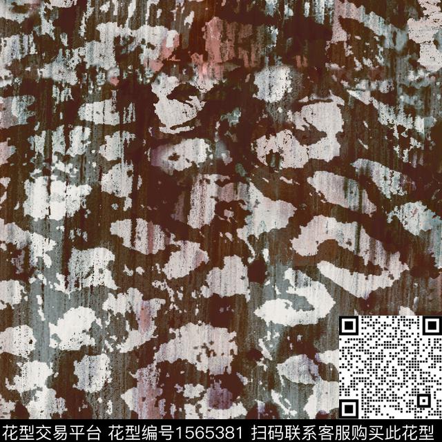 AM16U246 pattern vv.jpg - 1565381 - 抽象 豹纹 肌理 - 数码印花花型 － 女装花型设计 － 瓦栏