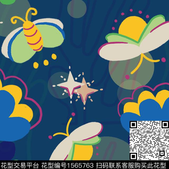 MOGU 01趣味波点原始文档.jpg - 1565763 - 蝴蝶 星星 萤火虫 - 数码印花花型 － 礼品花型设计 － 瓦栏