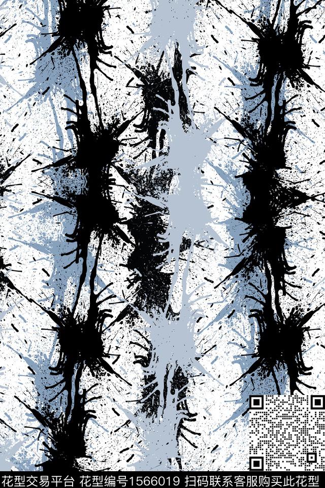 未标题-103.jpg - 1566019 - 抽象 涂鸦 肌理 - 数码印花花型 － 男装花型设计 － 瓦栏