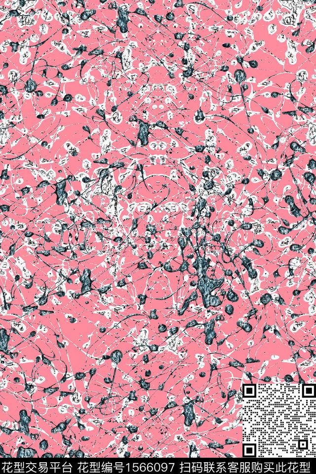 抽象数码印花花型下载（图片编号: 1566097） - 瓦栏（Walan）