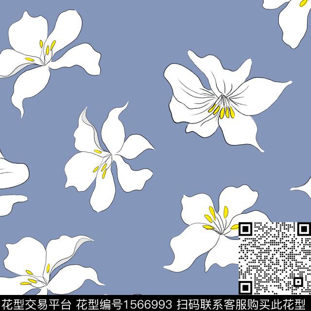 WC03210.jpg - 1566993 - 简约 花卉 小清新 - 传统印花花型 － 女装花型设计 － 瓦栏