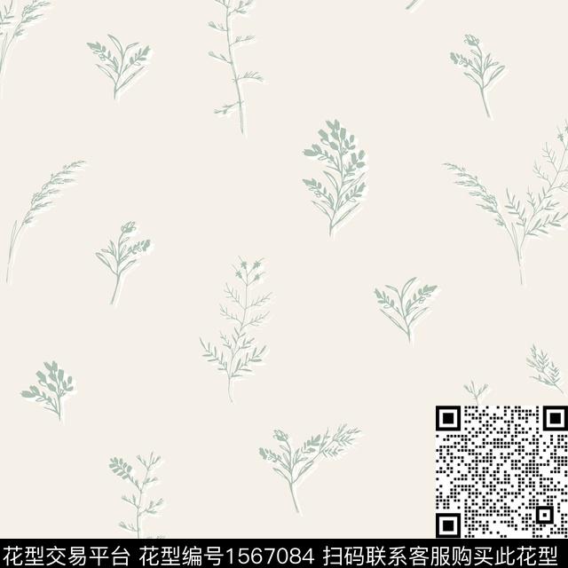 BY-241Bed yin03.jpg - 1567084 - 植物 小碎花 手绘花卉 - 传统印花花型 － 床品花型设计 － 瓦栏
