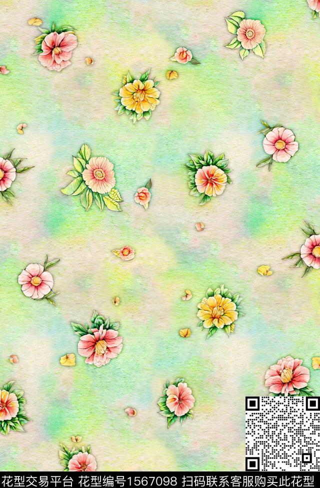 肌理底纹小碎花数码印花花型下载（图片编号: 1567098） - 瓦栏（Walan）