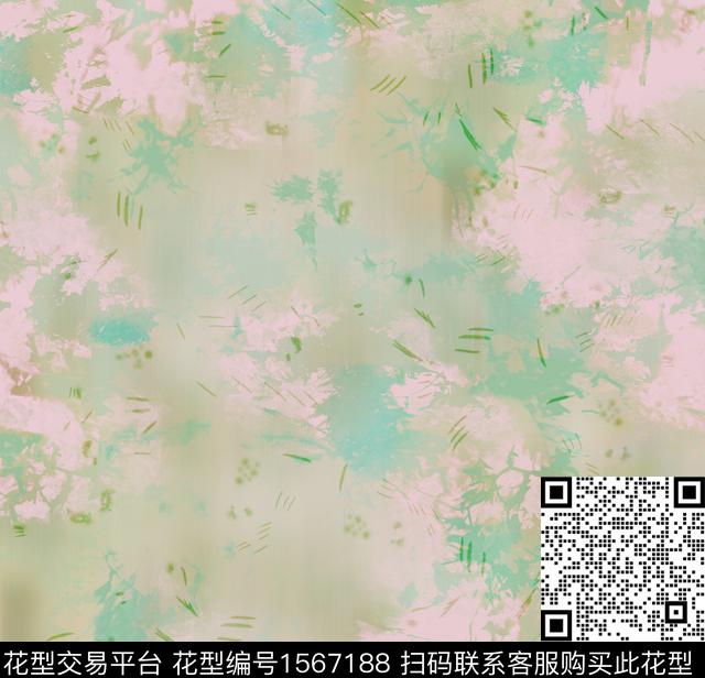 抽象香云纱数码印花花型下载（图片编号: 1567188） - 瓦栏（Walan）