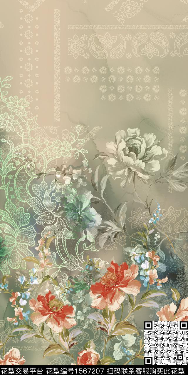 S240518A-3.jpg - 1567207 - 民族风 花卉 定位 - 数码印花花型 － 女装花型设计 － 瓦栏