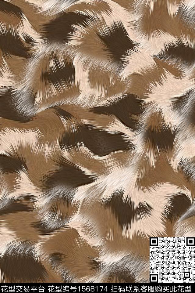 动物纹抽象艺术数码印花花型下载（图片编号: 1568174） - 瓦栏（Walan）