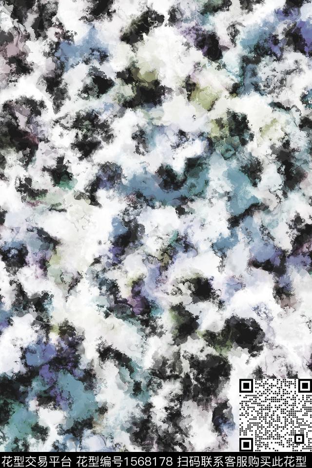 抽象艺术羊毛衫数码印花花型下载（图片编号: 1568178） - 瓦栏（Walan）