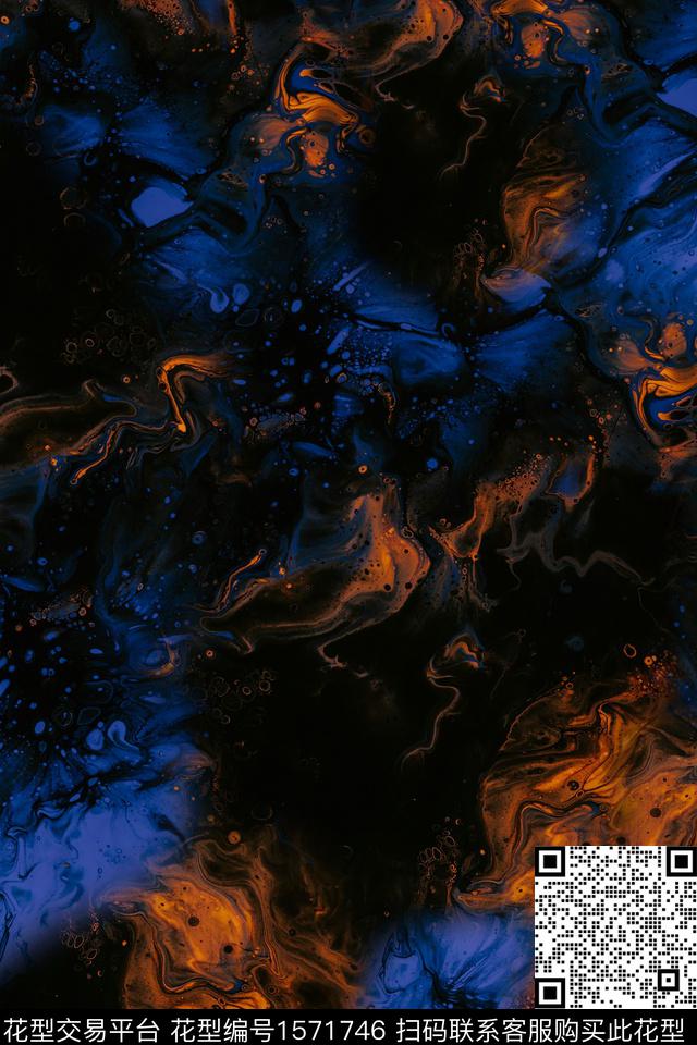 纹理大理石扎染花型数码印花花型下载（图片编号: 1571746） - 瓦栏（Walan）