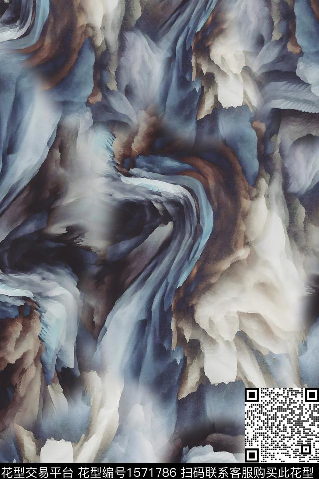 大理石扎染花型肌理数码印花花型下载（图片编号: 1571786） - 瓦栏（Walan）