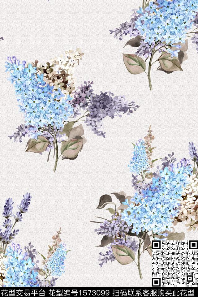 清爽数码印花花型下载（图片编号: 1573099） - 瓦栏（Walan）
