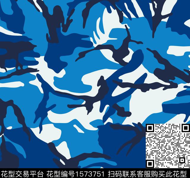 户外抽象羽绒数码印花花型下载（图片编号: 1573751） - 瓦栏（Walan）