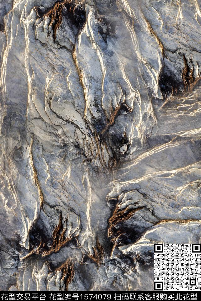 大理石肌理抽象数码印花花型下载（图片编号: 1574079） - 瓦栏（Walan）