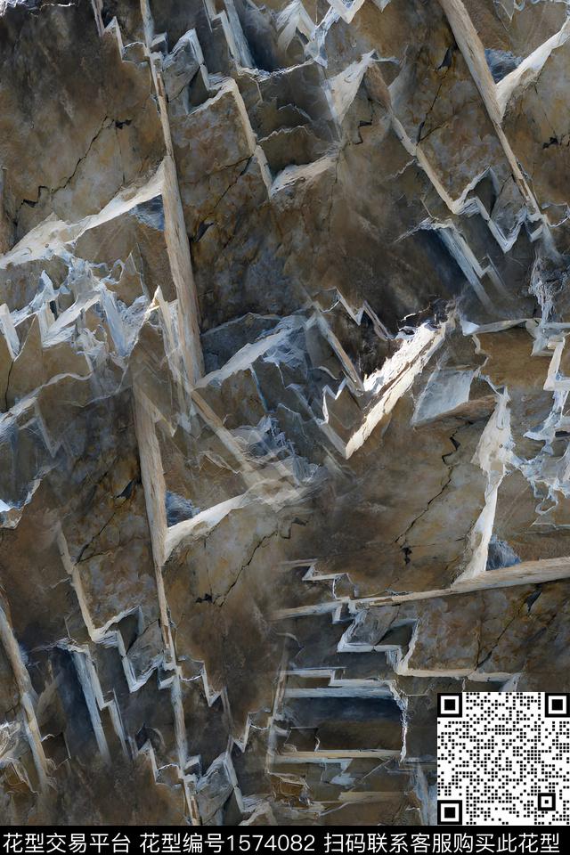 大理石肌理抽象数码印花花型下载（图片编号: 1574082） - 瓦栏（Walan）
