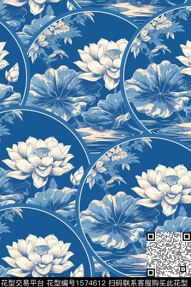 民族风花卉女装数码印花花型下载（图片编号: 1574612） - 瓦栏（Walan）