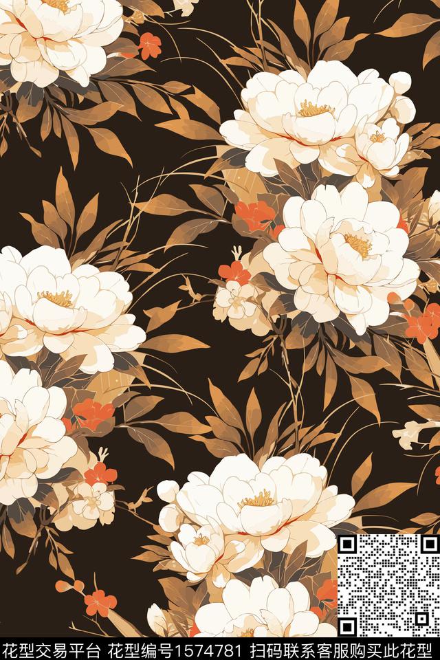 花卉女装数码印花花型下载（图片编号: 1574781） - 瓦栏（Walan）