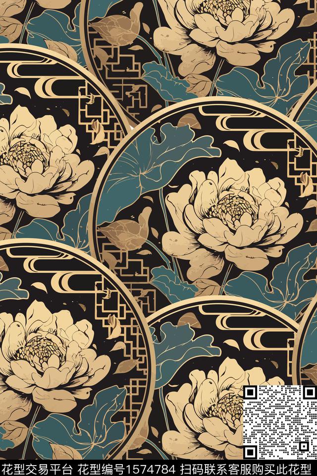民族风花卉女装数码印花花型下载（图片编号: 1574784） - 瓦栏（Walan）
