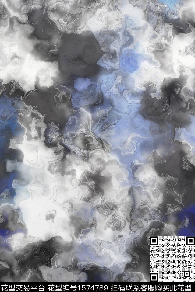 肌理抽象艺术数码印花花型下载（图片编号: 1574789） - 瓦栏（Walan）