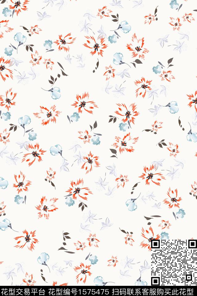 花卉春夏花型小碎花数码印花花型下载（图片编号: 1575475） - 瓦栏（Walan）