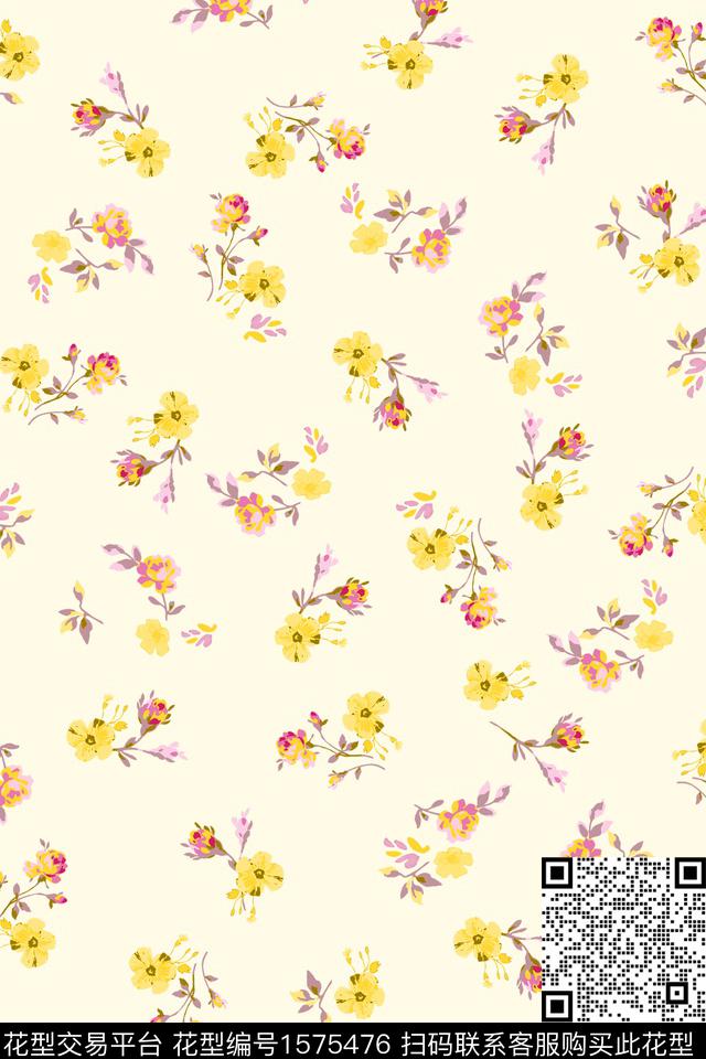 花卉春夏花型小碎花数码印花花型下载（图片编号: 1575476） - 瓦栏（Walan）