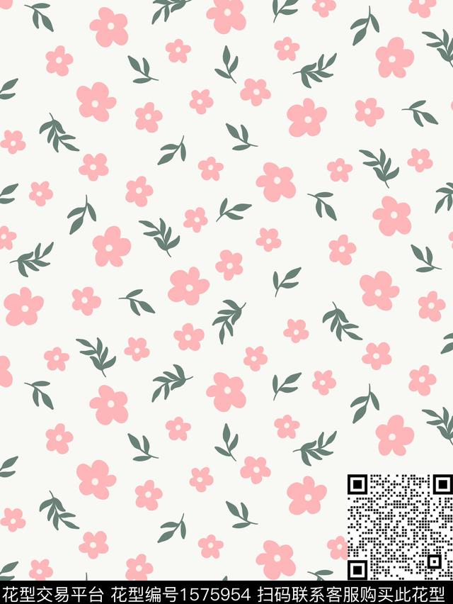 花卉小碎花淑女数码印花花型下载（图片编号: 1575954） - 瓦栏（Walan）