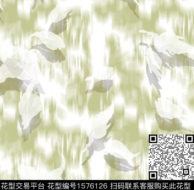 肌理影子叶子数码印花花型下载（图片编号: 1576126） - 瓦栏（Walan）