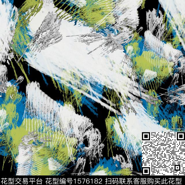 纹理笔触抽象数码印花花型下载（图片编号: 1576182） - 瓦栏（Walan）