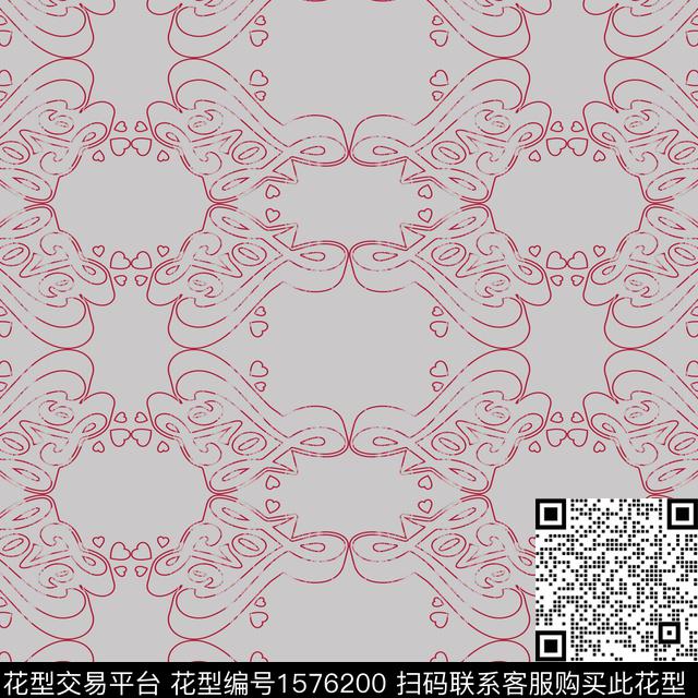 趣味字母love数码印花花型下载（图片编号: 1576200） - 瓦栏（Walan）