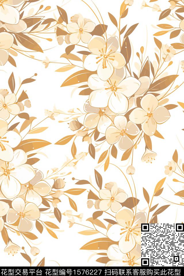 花卉女装数码印花花型下载（图片编号: 1576227） - 瓦栏（Walan）