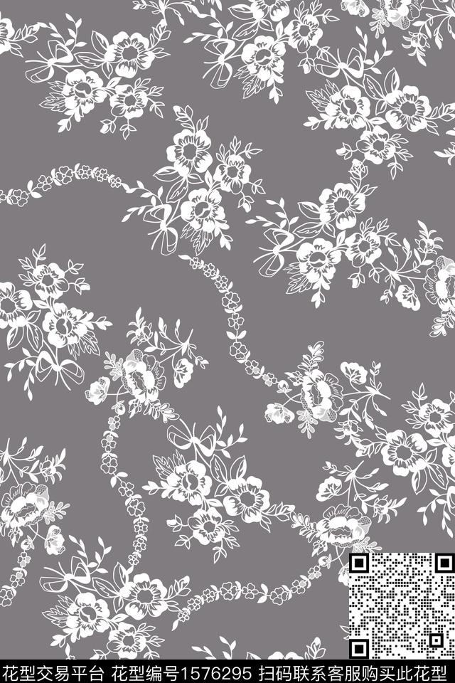 花卉平面花卉传统印花花型下载（图片编号: 1576295） - 瓦栏（Walan）