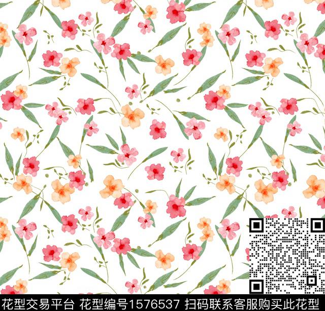 花卉连衣裙小碎花数码印花花型下载（图片编号: 1576537） - 瓦栏（Walan）