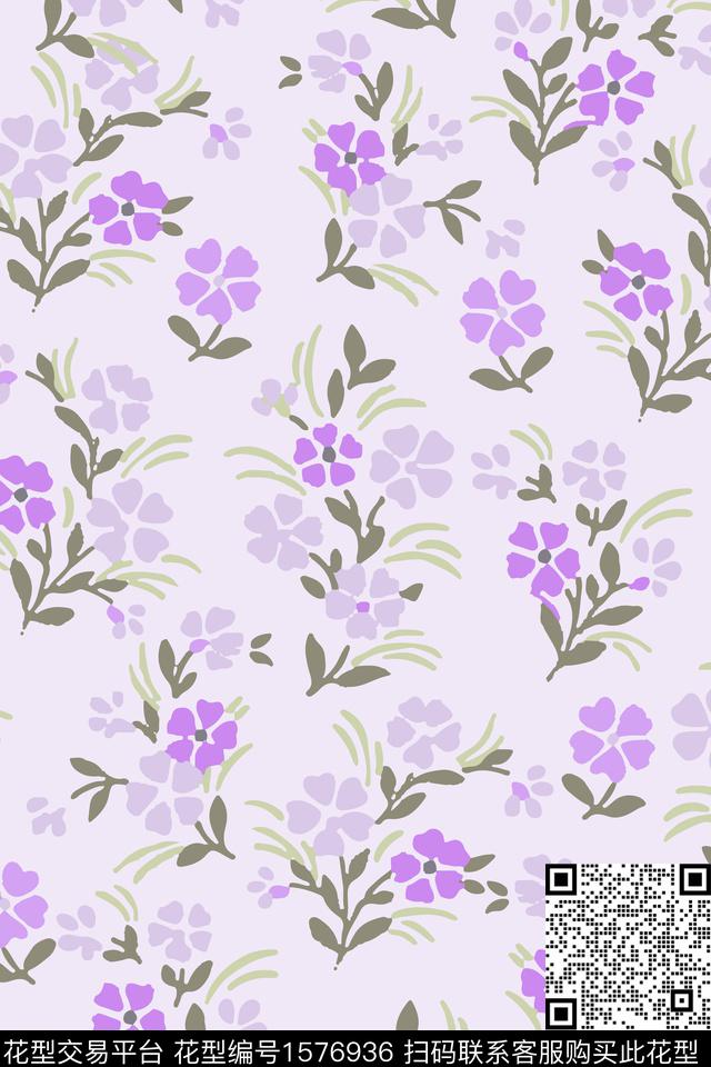 小清新花卉小碎花传统印花花型下载（图片编号: 1576936） - 瓦栏（Walan）