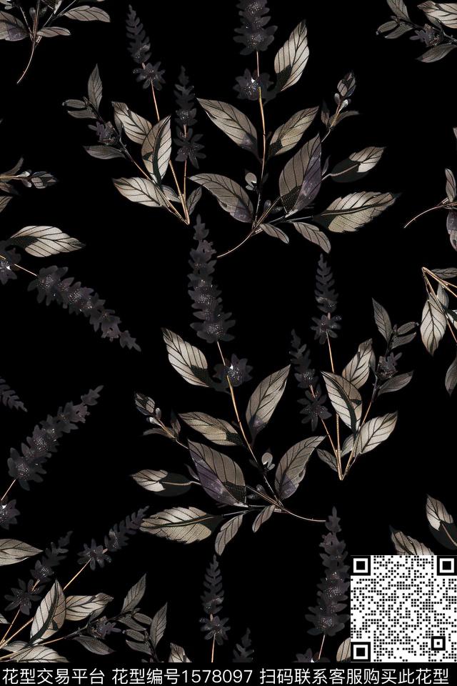 花卉女装数码印花花型下载（图片编号: 1578097） - 瓦栏（Walan）