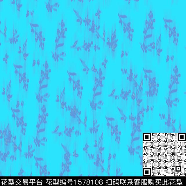 花卉抽象花卉模糊花卉数码印花花型下载（图片编号: 1578108） - 瓦栏（Walan）