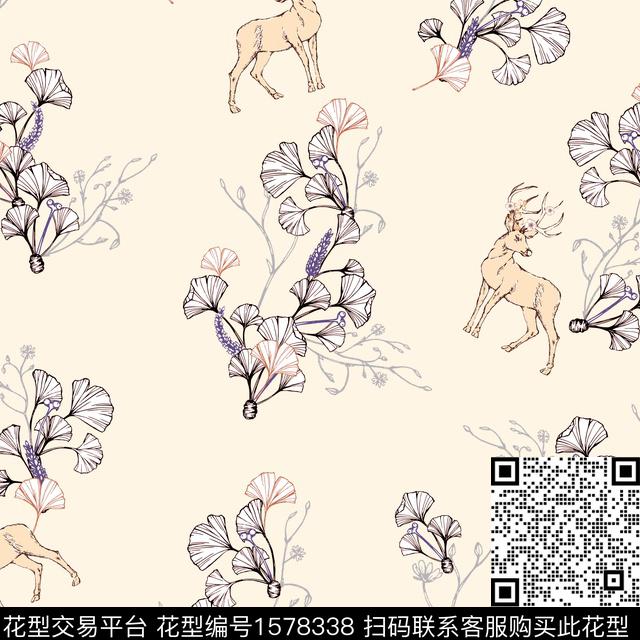 植物动物童装传统印花花型下载（图片编号: 1578338） - 瓦栏（Walan）