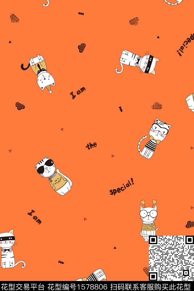 趣味卡通字母数码印花花型下载（图片编号: 1578806） - 瓦栏（Walan）