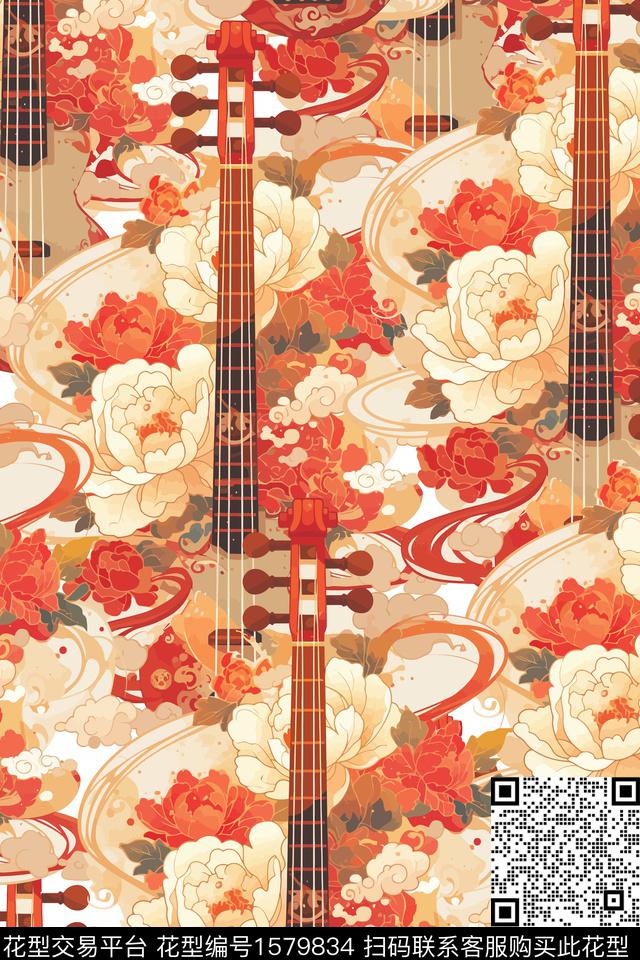 花卉女装数码印花花型下载（图片编号: 1579834） - 瓦栏（Walan）