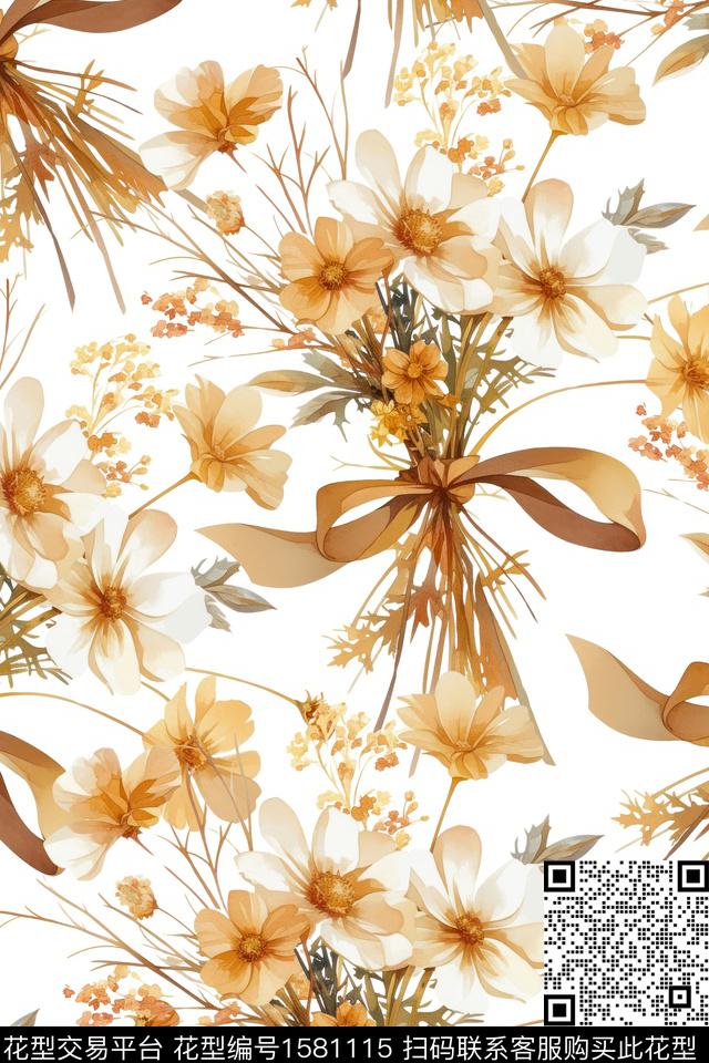 花卉女装数码印花花型下载（图片编号: 1581115） - 瓦栏（Walan）