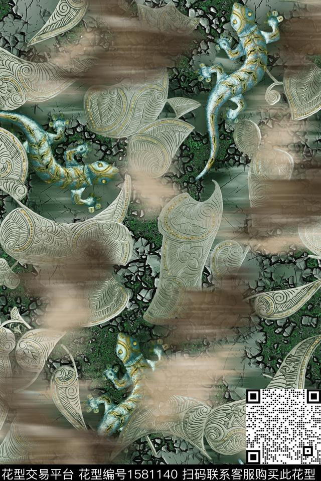 印花花型下载（图片编号: 1581140） - 瓦栏（Walan）