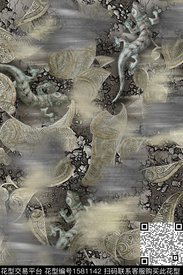 印花花型下载（图片编号: 1581142） - 瓦栏（Walan）