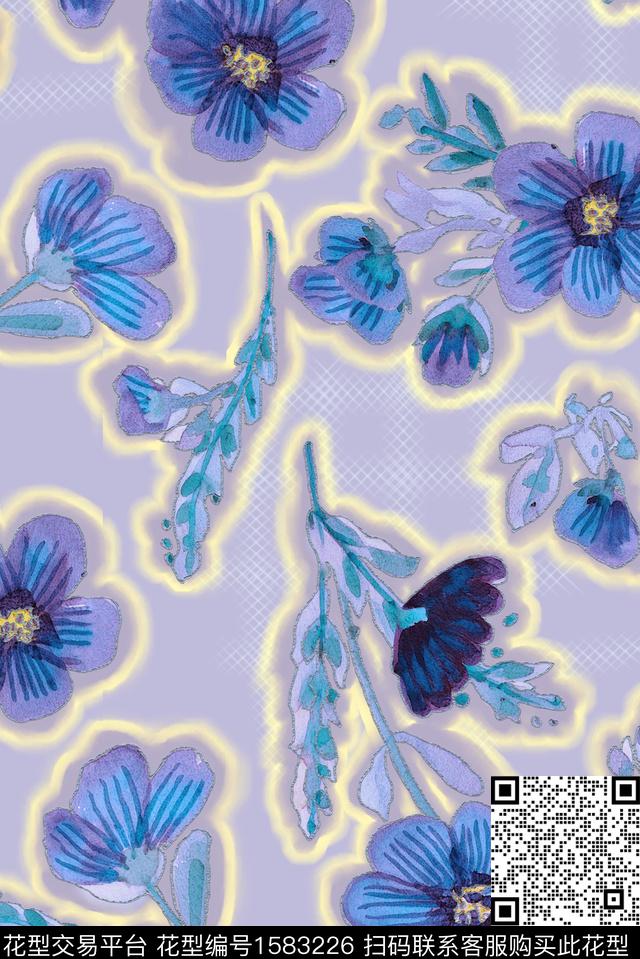 印花花型下载（图片编号: 1583226） - 瓦栏（Walan）