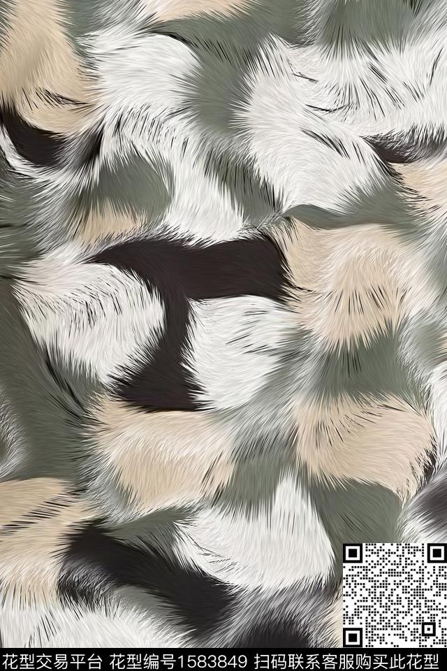 豹纹动物纹肌理数码印花花型下载（图片编号: 1583849） - 瓦栏（Walan）