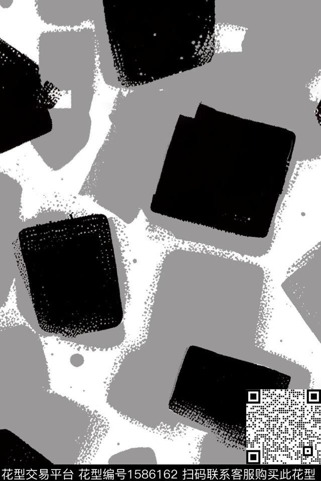 休闲几何笔触数码印花花型下载（图片编号: 1586162） - 瓦栏（Walan）
