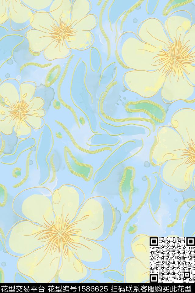 印花花型下载（图片编号: 1586625） - 瓦栏（Walan）