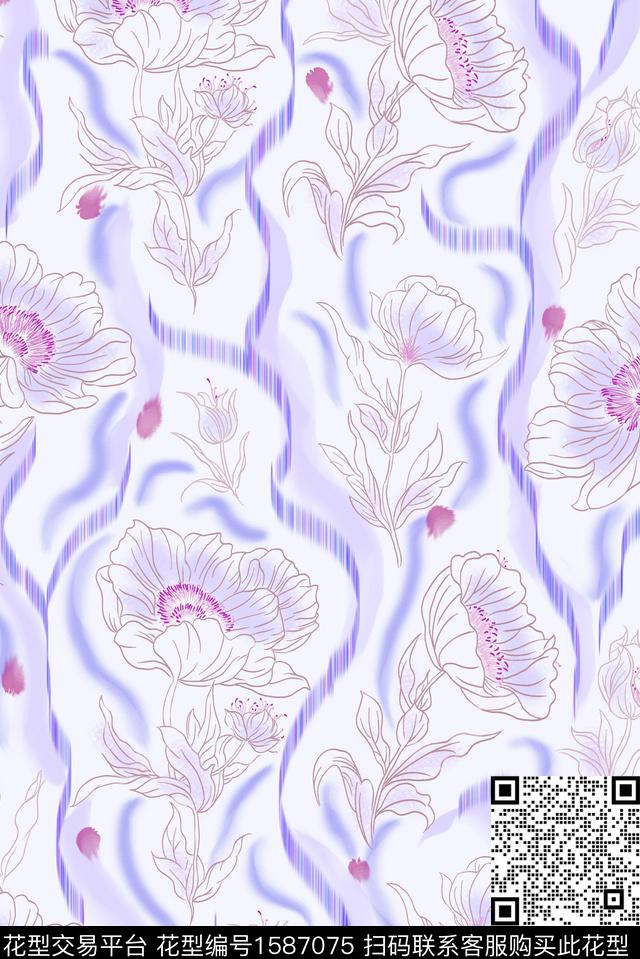 印花花型下载（图片编号: 1587075） - 瓦栏（Walan）