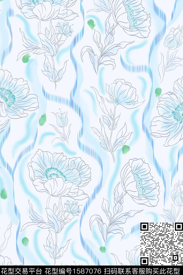 印花花型下载（图片编号: 1587076） - 瓦栏（Walan）