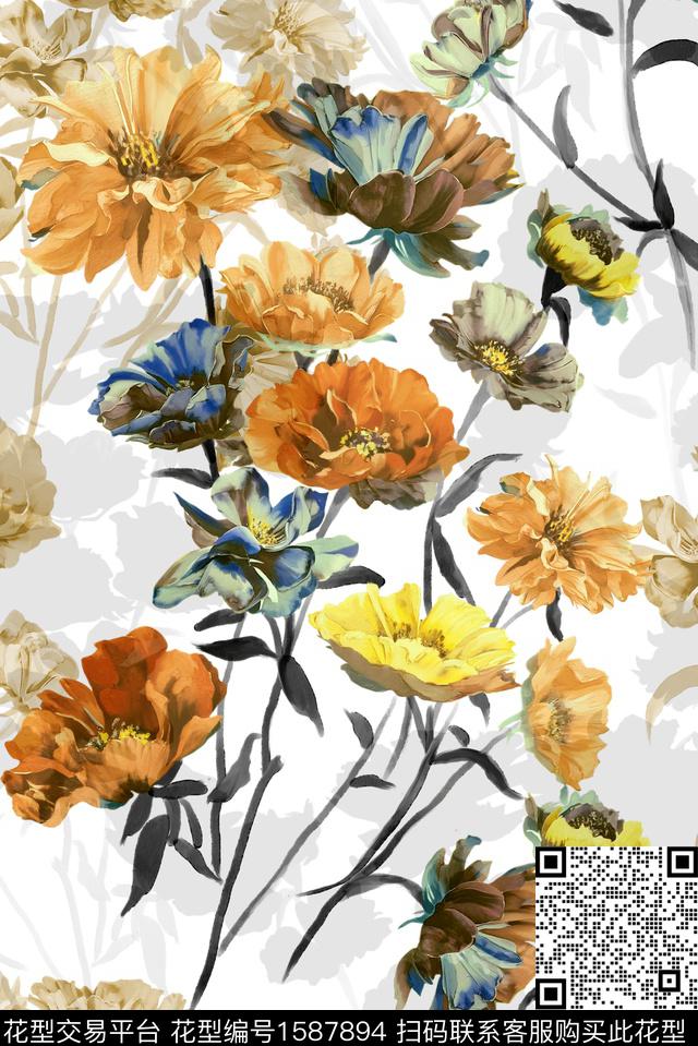 印花花型下载（图片编号: 1587894） - 瓦栏（Walan）