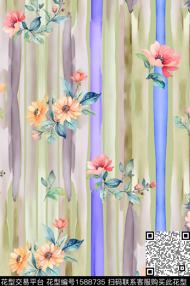 印花花型下载（图片编号: 1588735） - 瓦栏（Walan）