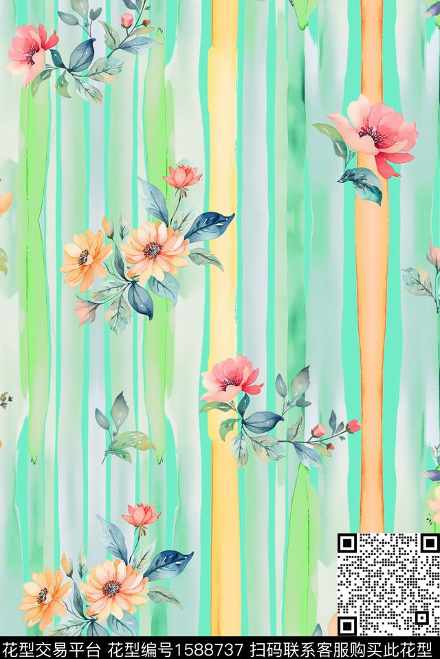 印花花型下载（图片编号: 1588737） - 瓦栏（Walan）