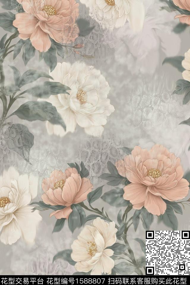 印花花型下载（图片编号: 1588807） - 瓦栏（Walan）
